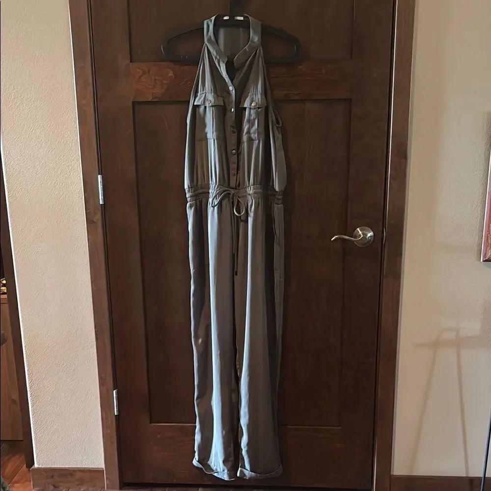 Stylish Olive Green Jumpsuit for Women - Large